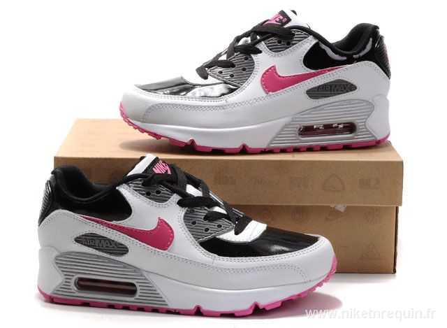 laitances blanches et noires chaussures Nike Air Max 90 (2)